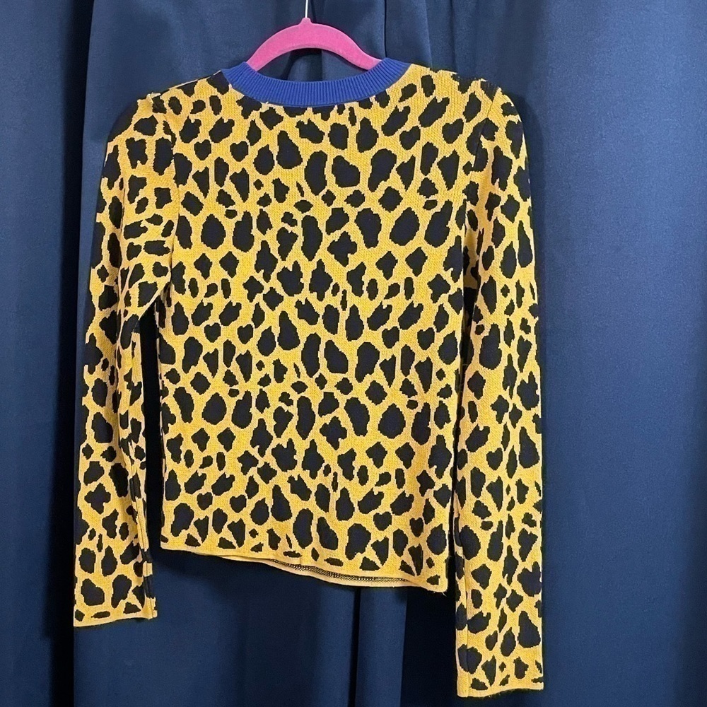 Leopard  yellow and blue Chevron Sweater
TOPSHOP - Picture 3 of 3